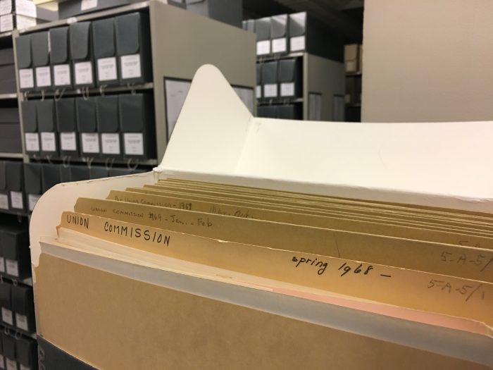 Archival folders in UTS2 Records, Administrative Files, Series 4B, Box 2, The Burke Library at Union Theological Seminary, Columbia University, New York NY 