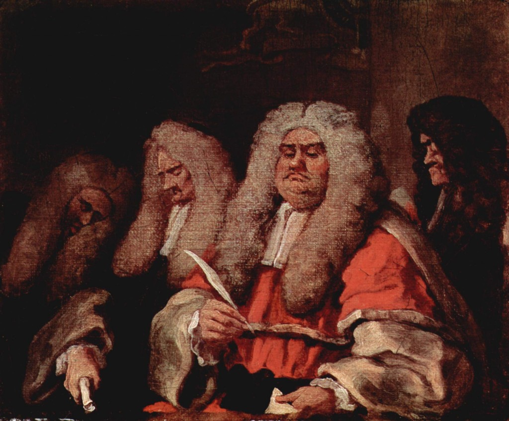 Old Bailey judges according to William Hogarth