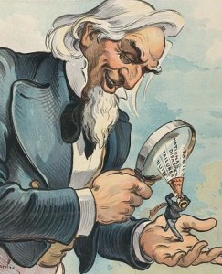 Uncle Sam With Magnifying Glass