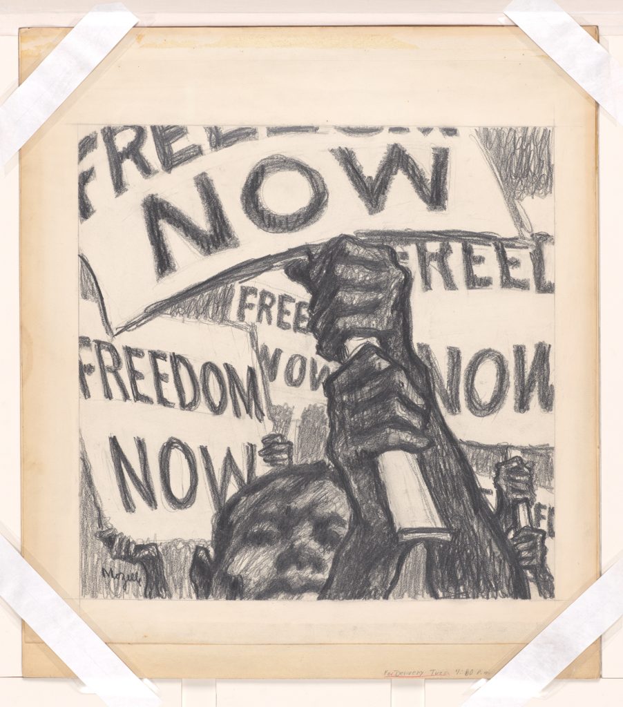 Drawing of Civil Rights Protest Signs